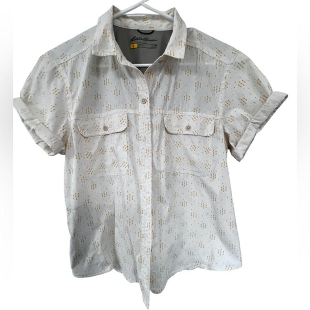 Eddie Bauer Travex Women’s Button Down Geometric Print Shirt